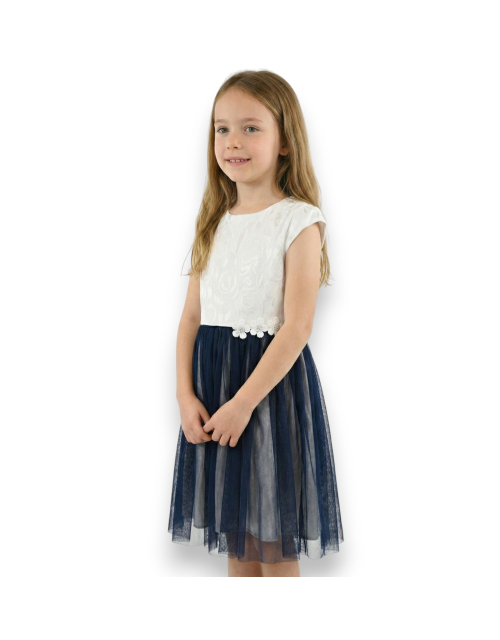 SUKIENKA WIZYTOWA granatowa tiul PRODUKT POLSKI